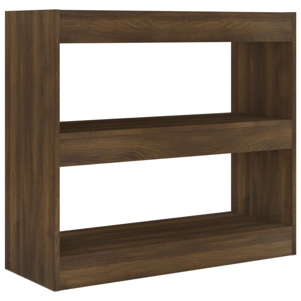 Bücherregal Bücherregal/Raumteiler Braun Eichen-Optik 80x30x72 cm