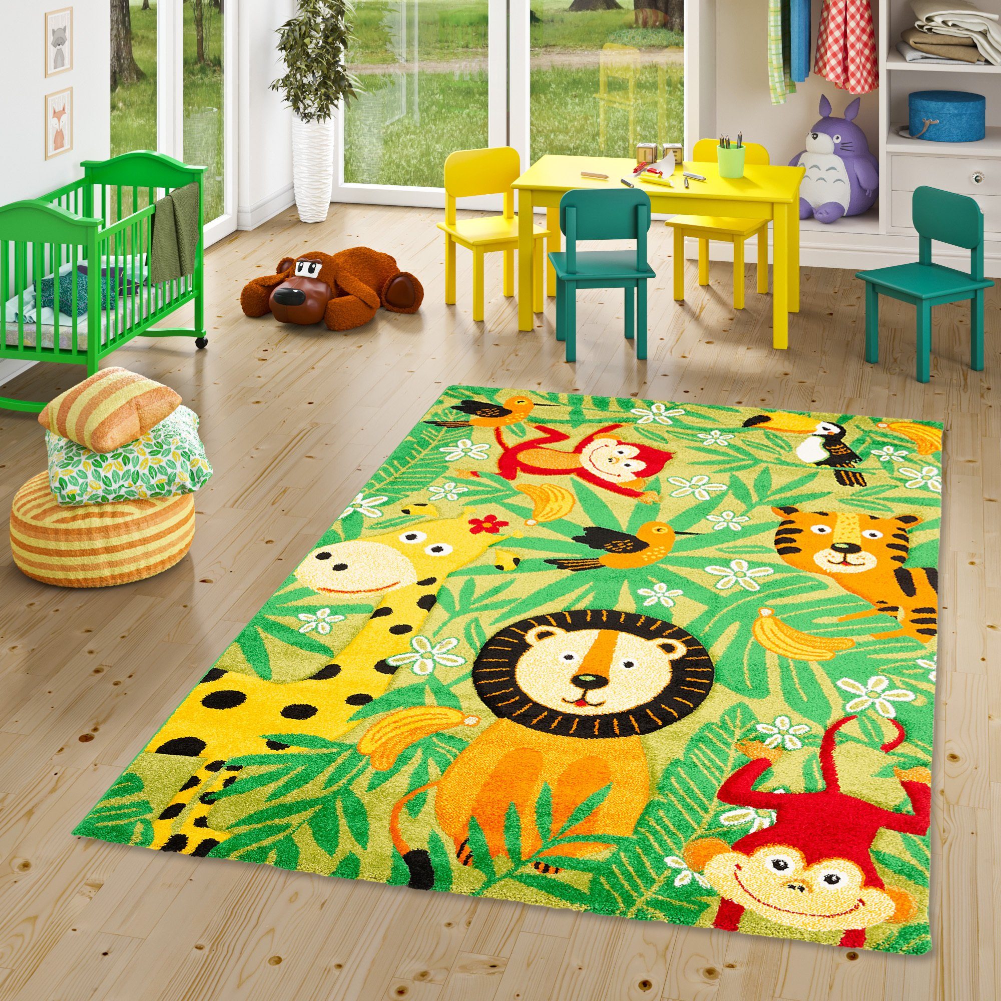 Pergamon Kinderteppich Kinder Teppich Maui Kids Safari, Rechteckig, Höhe: 13 mm