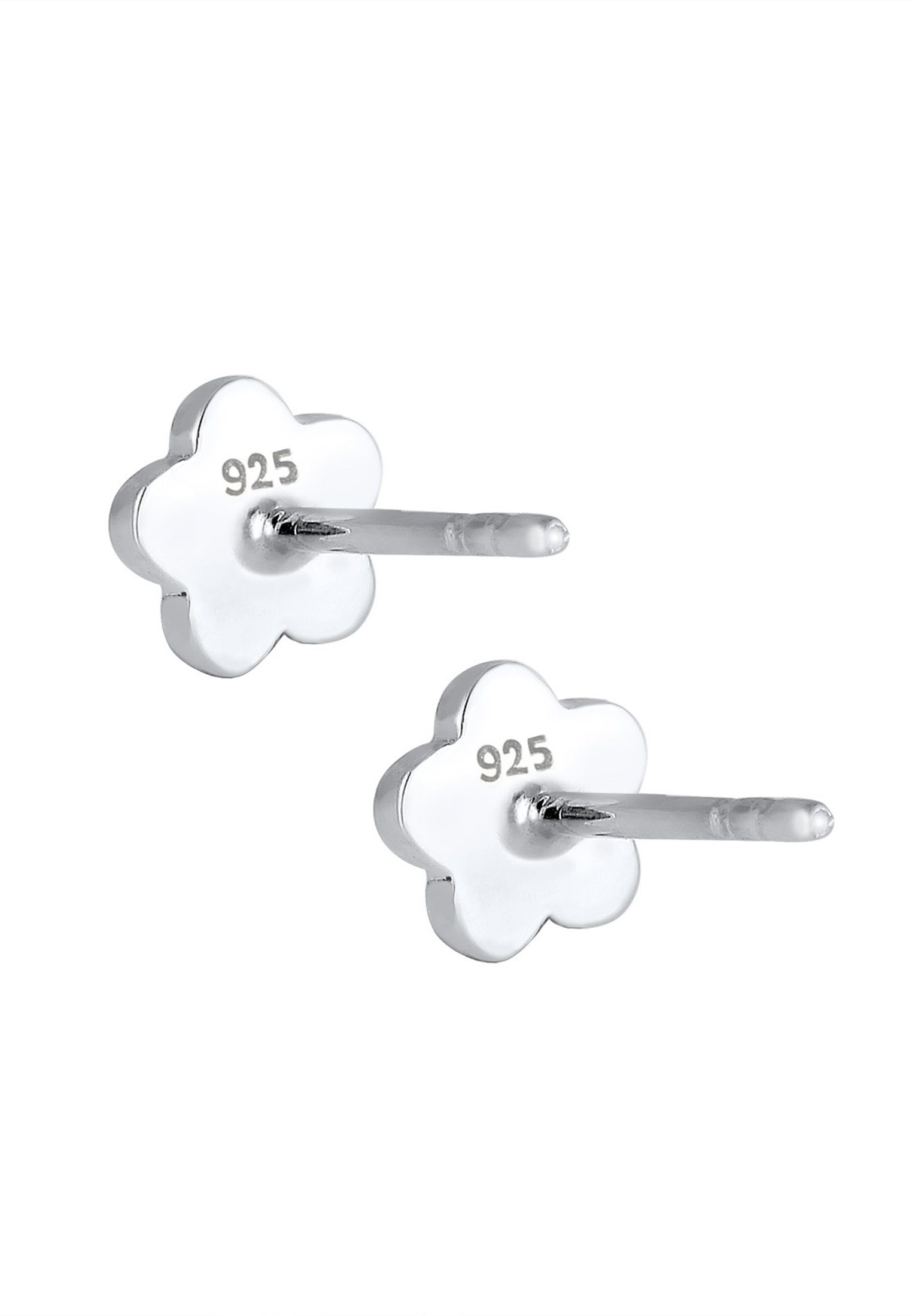 Silber, Elli 925 Paar Kristall Blume Blume Kinder Ohrstecker