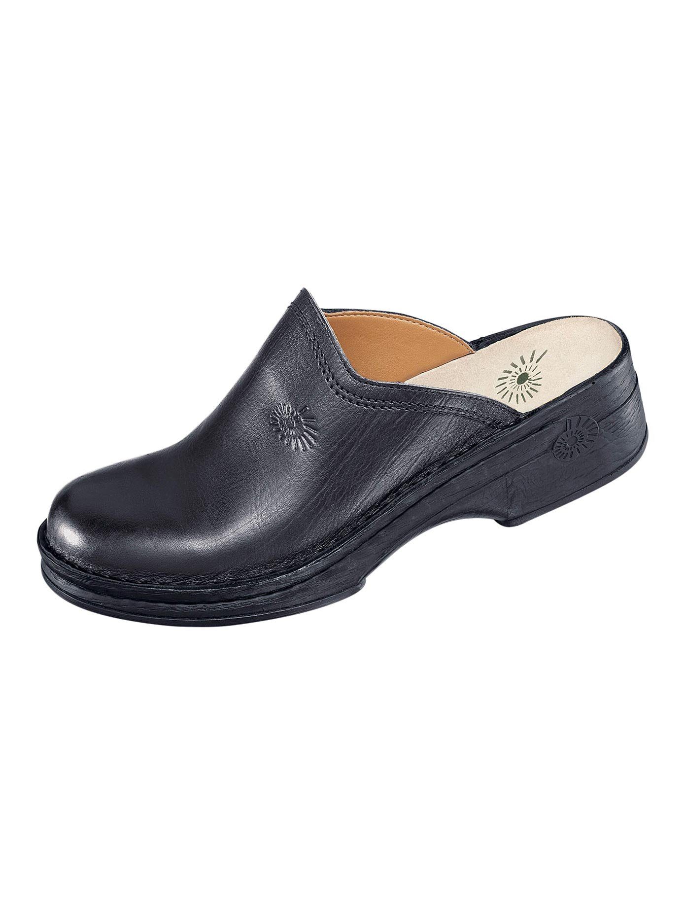 Jomos Damen Clogs Sabot Leder schwarz Weite H Neu Hausschuhe Jomos Damen Clogs Sabot Leder schwarz Weite H Neu Hausschuhe