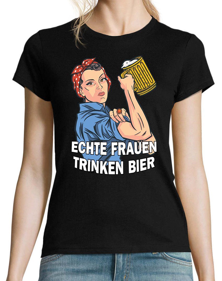 Youth Designz T-Shirt Echte Frauen Trinken günstig online kaufen