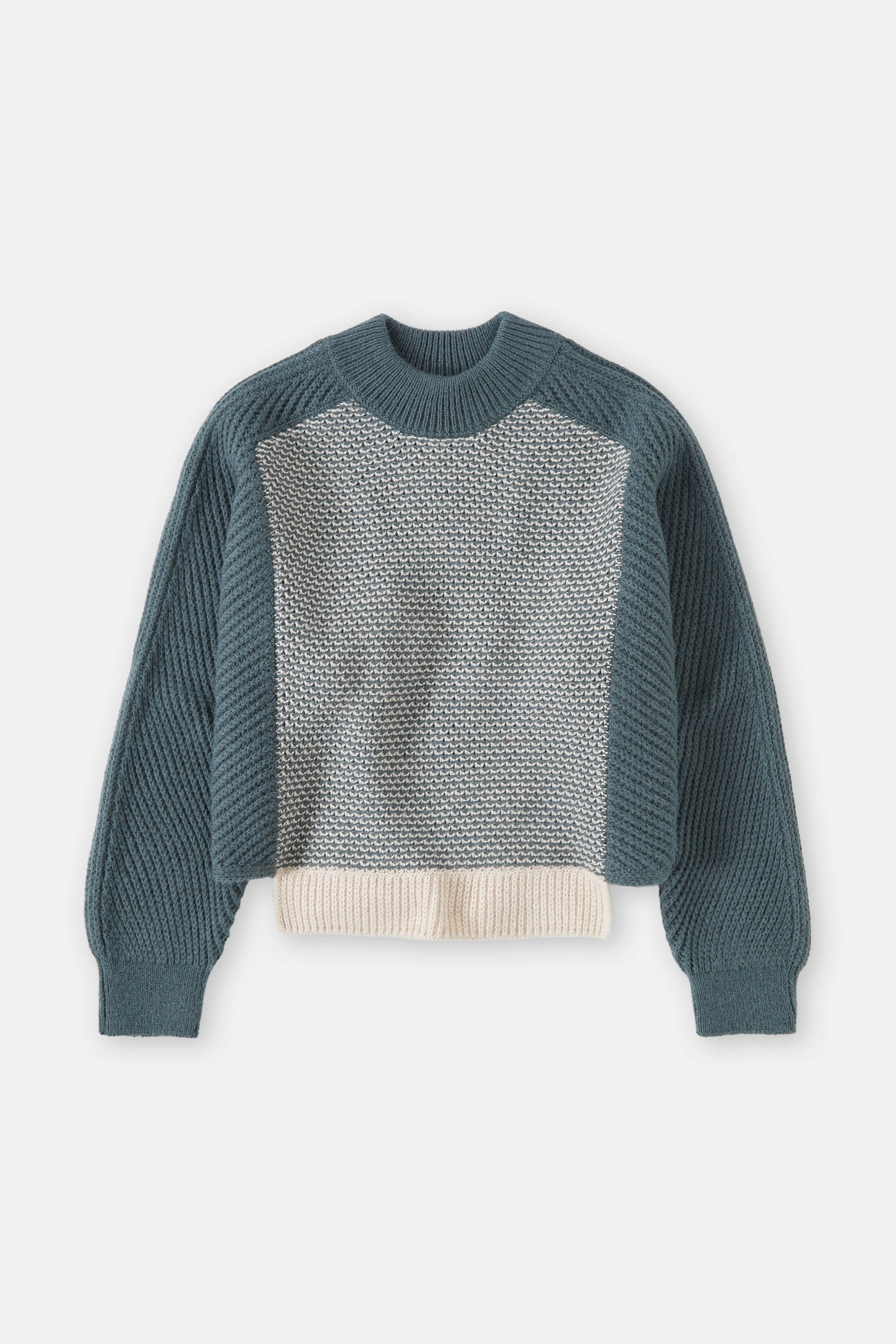 Strickpullover mock neck long sleeve