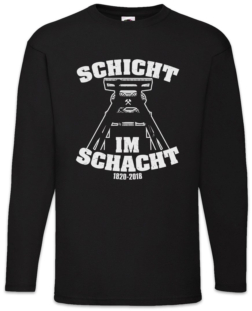 Langarmshirt Schicht Im Schacht Langarm T-Shirt Kohle Bergwerk Unter Tag Arbeiter