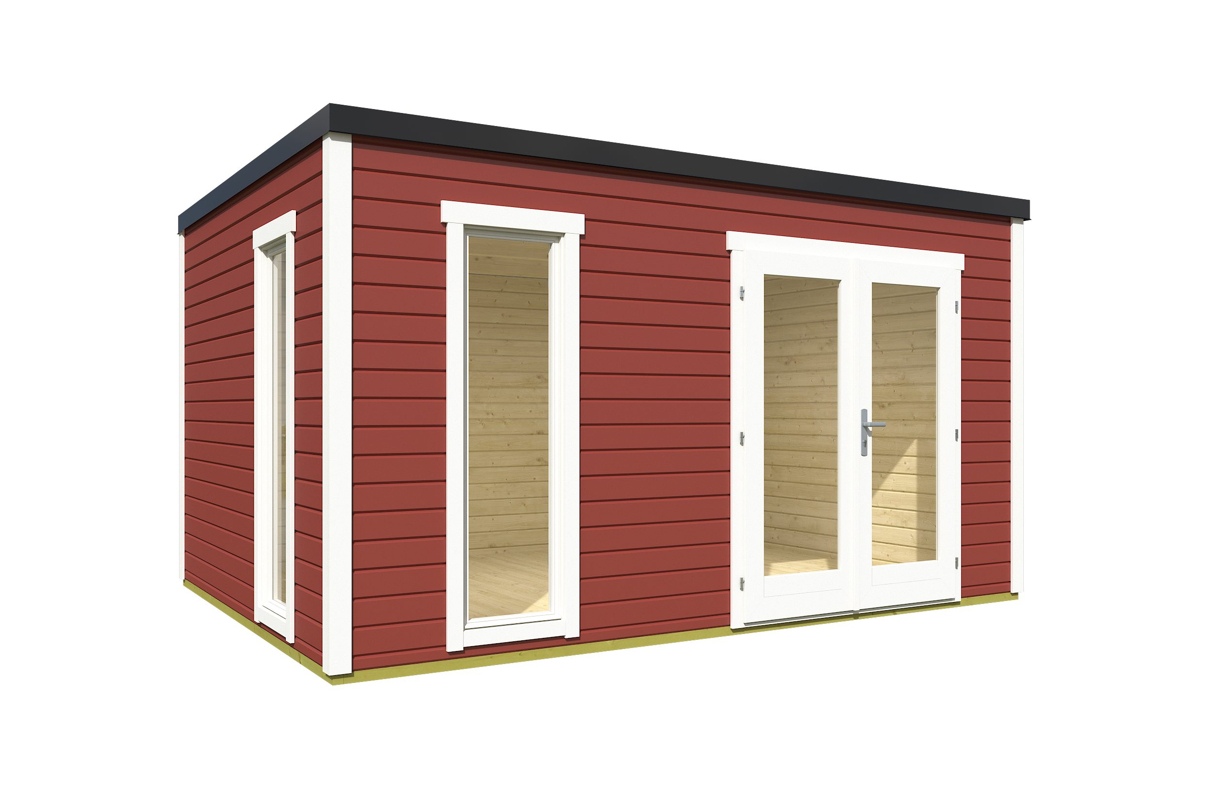 Nordic Holz Gartenhaus Palermo 4, BxT: 400x302,5 cm, mit großen Glasflächen
