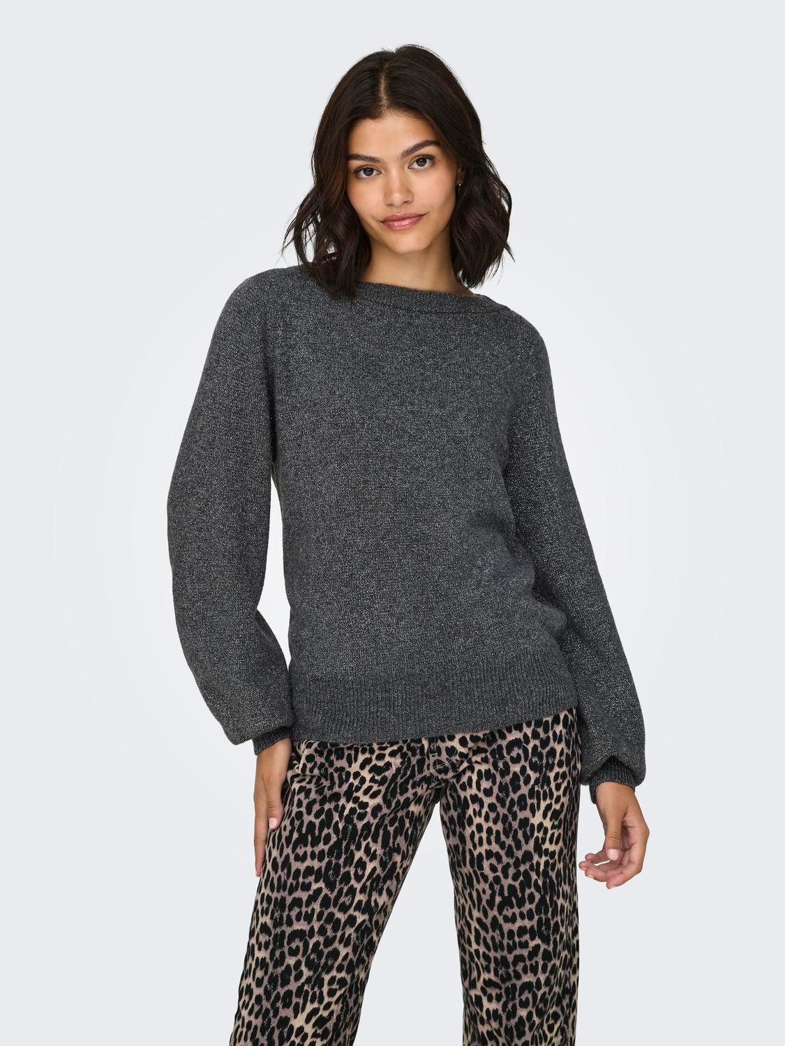 Strickpullover JDYRUE GLITTER L/S BOAT PULLOVE KNT NOOS