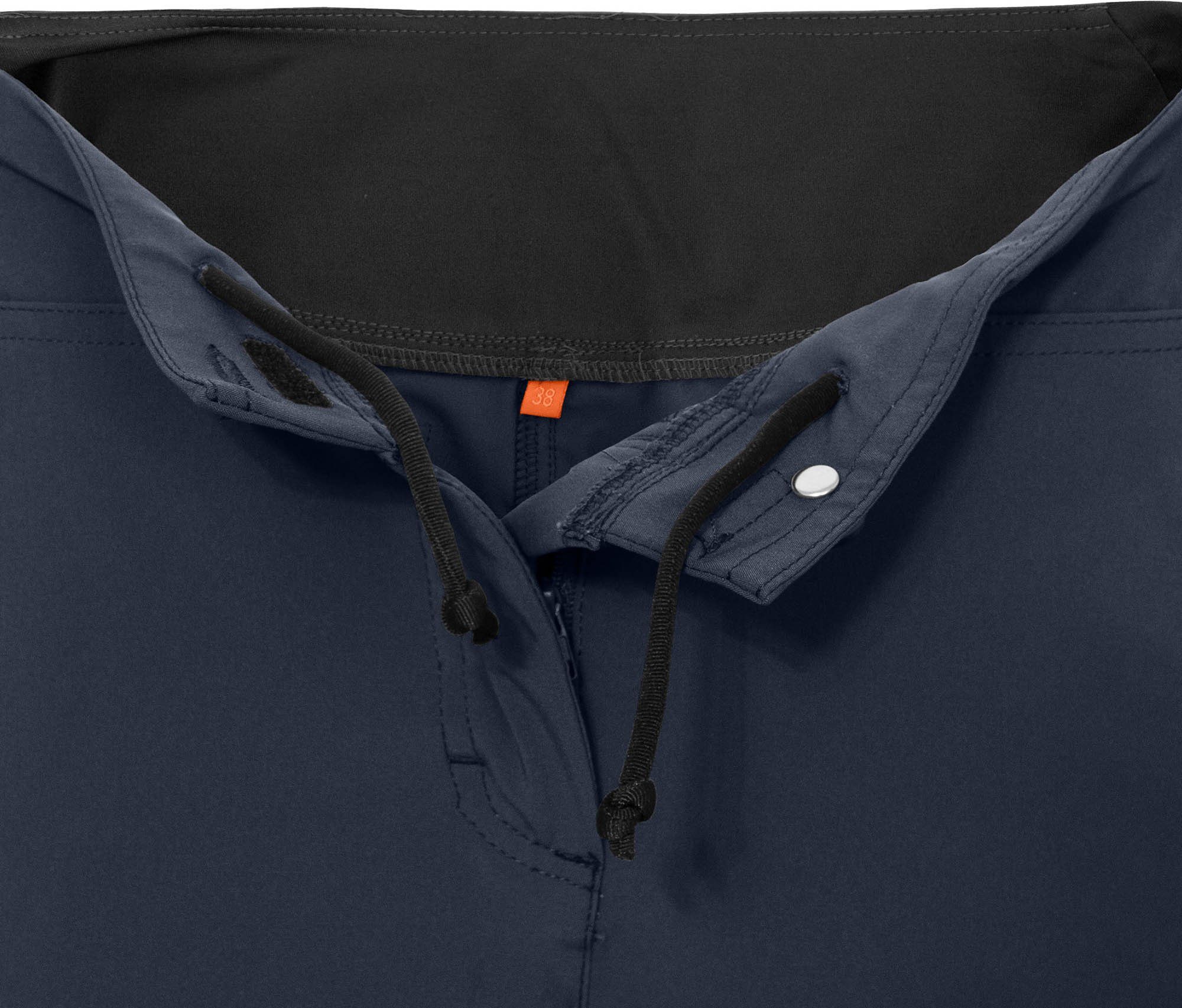 Bergson Outdoorhose AALBORG Vario elastisch, navy Damen 7/8 Wanderhose, recycelt, sportlich, 7/8 Normalgrößen, blau (slim)