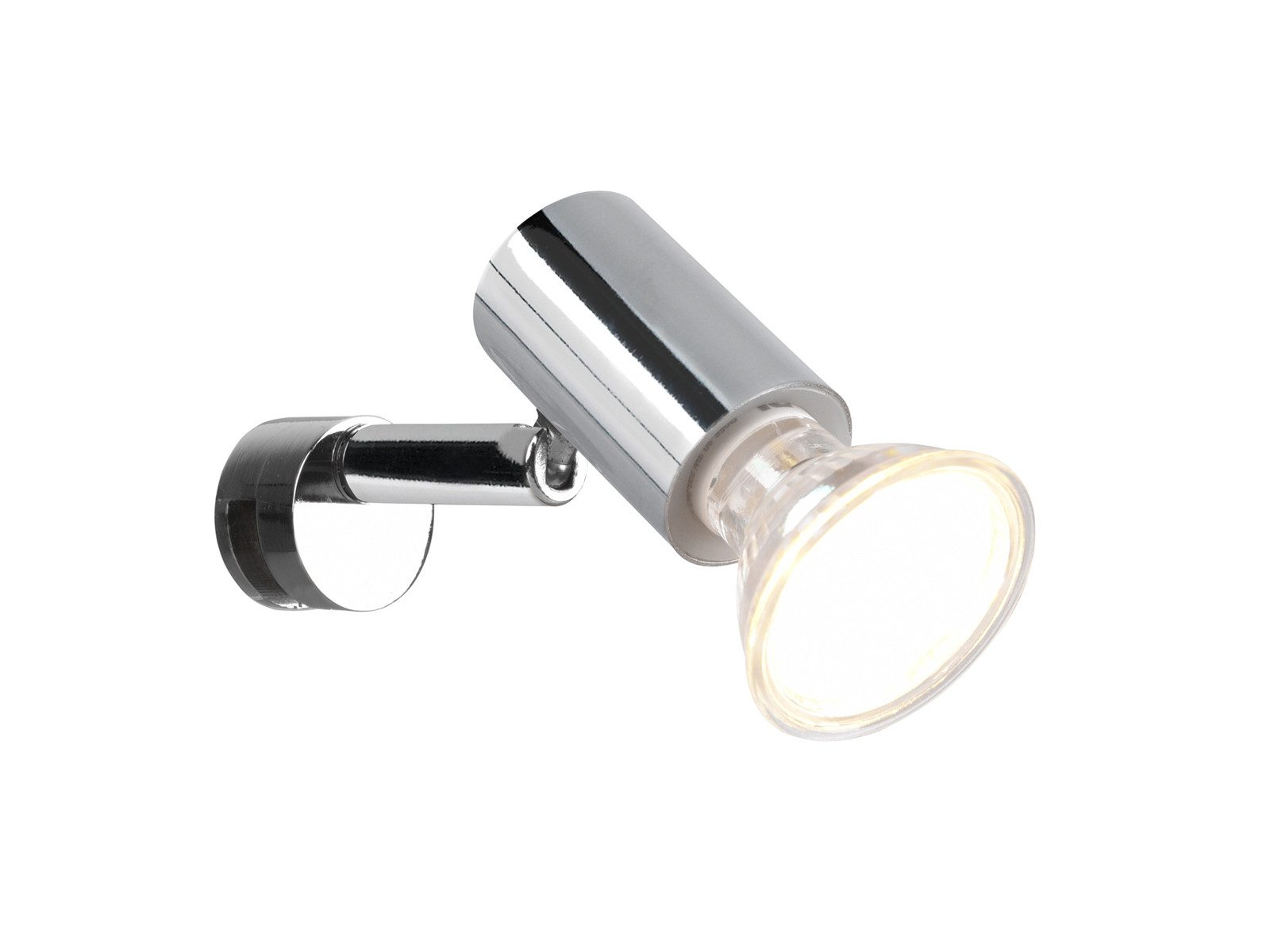 TRIO Leuchten LED Spiegelleuchte Spot zum Klemmen bis max. 5mm, dimmbar, LED wechselbar, Warmweiß, Bad Spiegel-Lampe, Badlampe inkl. GU10 LED