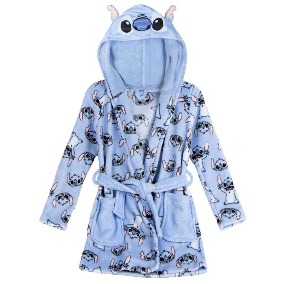 Kinderbademantel Disney Coral Fleece Bademantel Stitch für Jungen Mädchen Kinder