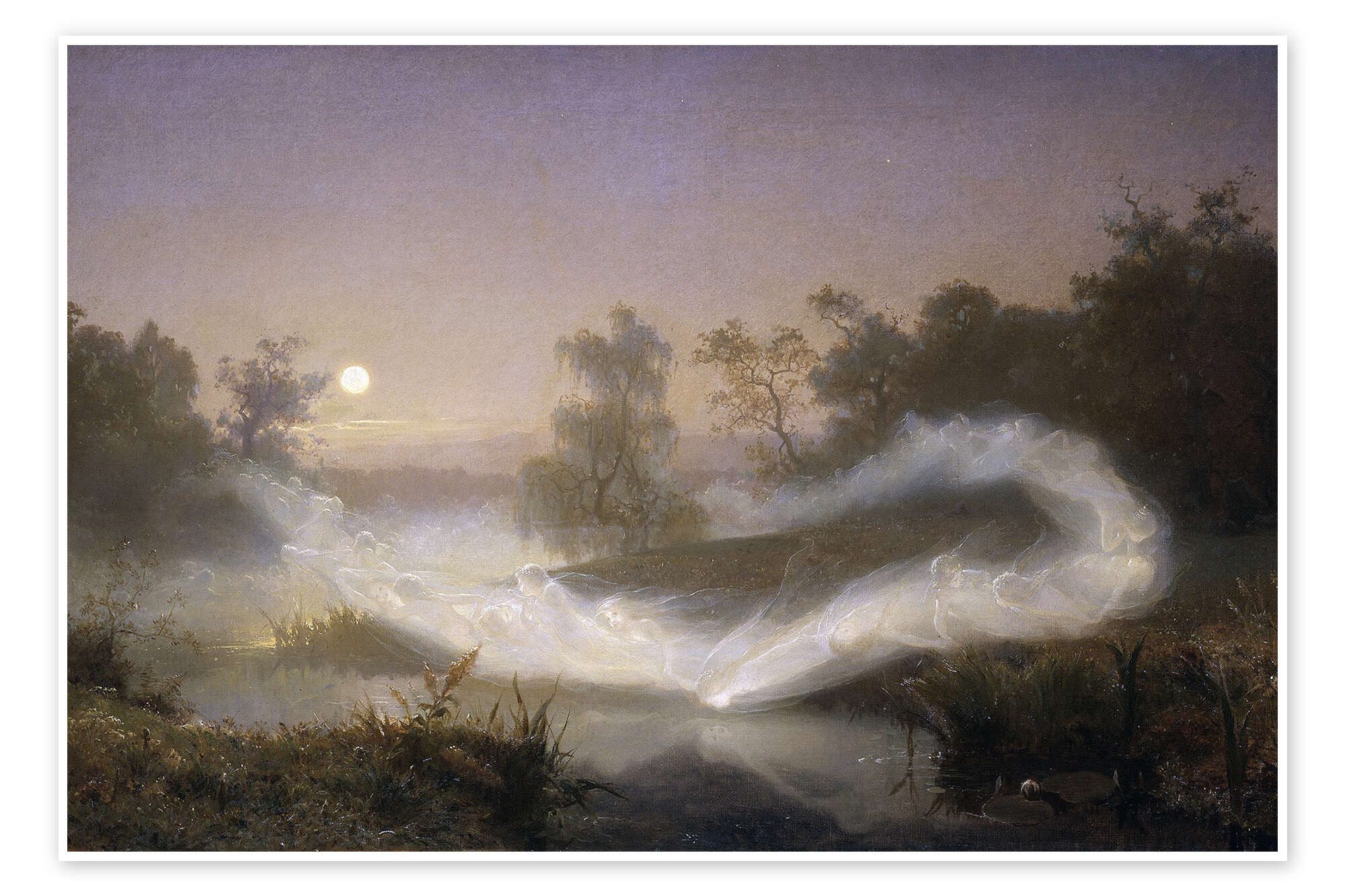 Posterlounge Wandbild Tanzende Feen, August Malmström, erhältlich als Poster, Leinwandbild, Wandsticker oder Acrylglasbild