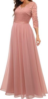 KIKI Abendkleid Maxi-Abendkleider – Brautjungfernkleider mit V-Ausschnitt – Kleid