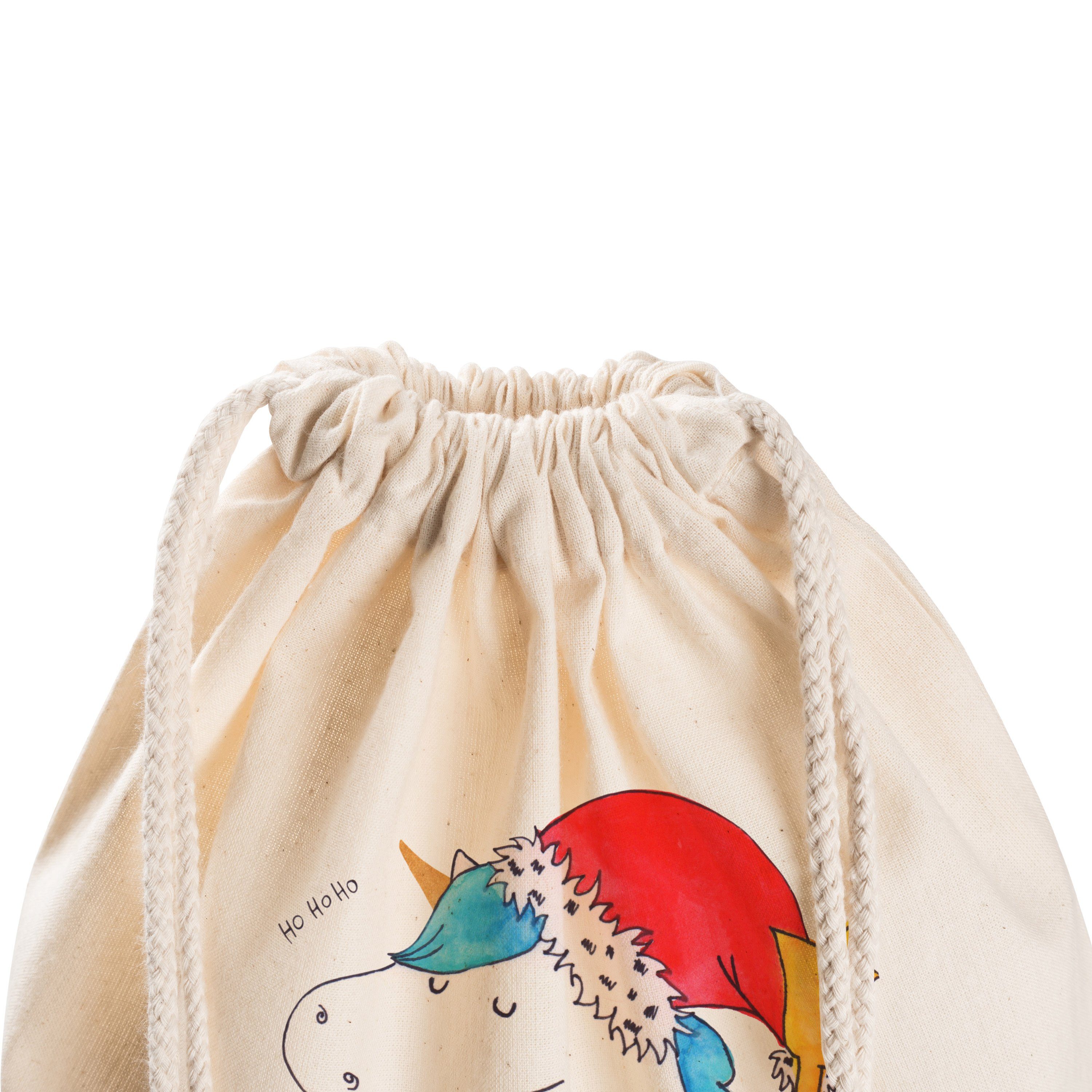 (1-tlg) Wunschzette Pegasus, Mr. Sporttasche Panda - Mrs. Einhorn Transparent & Geschenk, - Weihnachtsmann