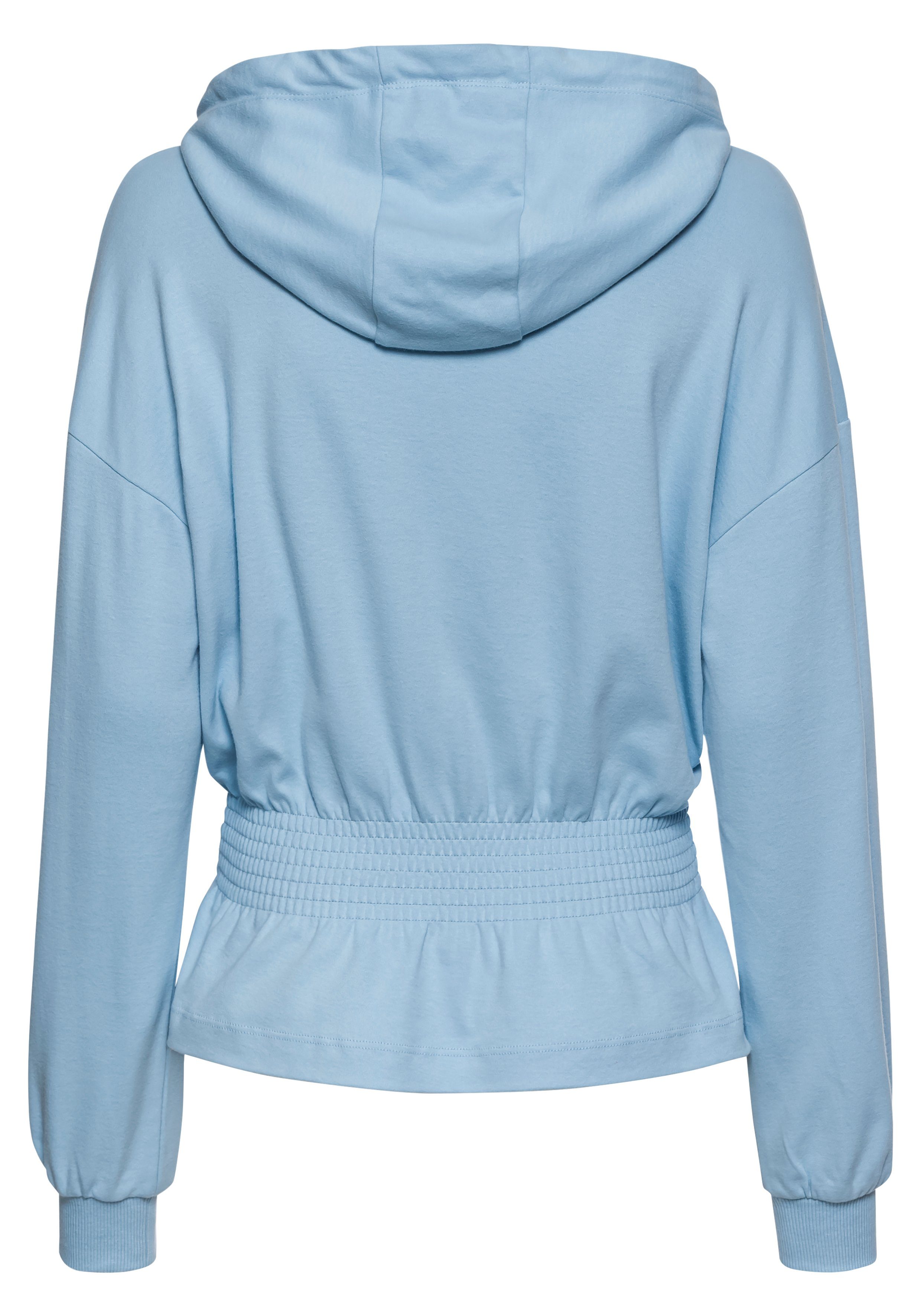 LASCANA Hoodie mit elastischer Raffung in der Taille, Loungewear