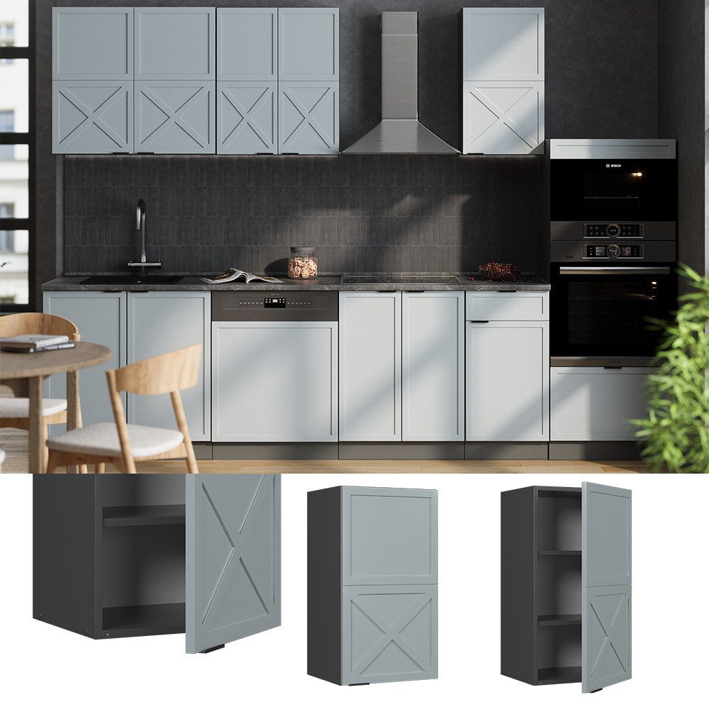 Vicco Hängeschrank Fame-Line, Hellblau-grau/Anthrazit, 40 cm günstig online kaufen