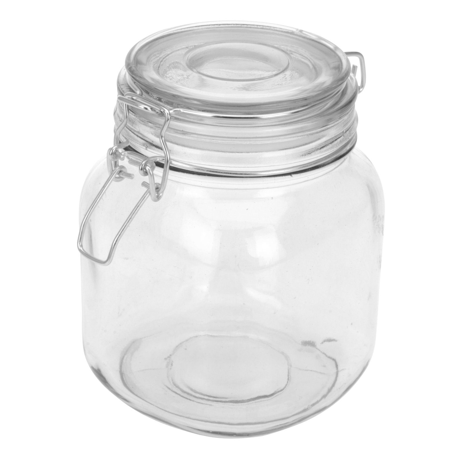 Wellgro Vorratsglas Einmachglas mit Bügelverschluss – 930 ml – 10 x 10 x 15 cm (LxBxH), Glas, Silikon-Dichtungsring, verschiedene Mengen wählbar, (1-tlg)