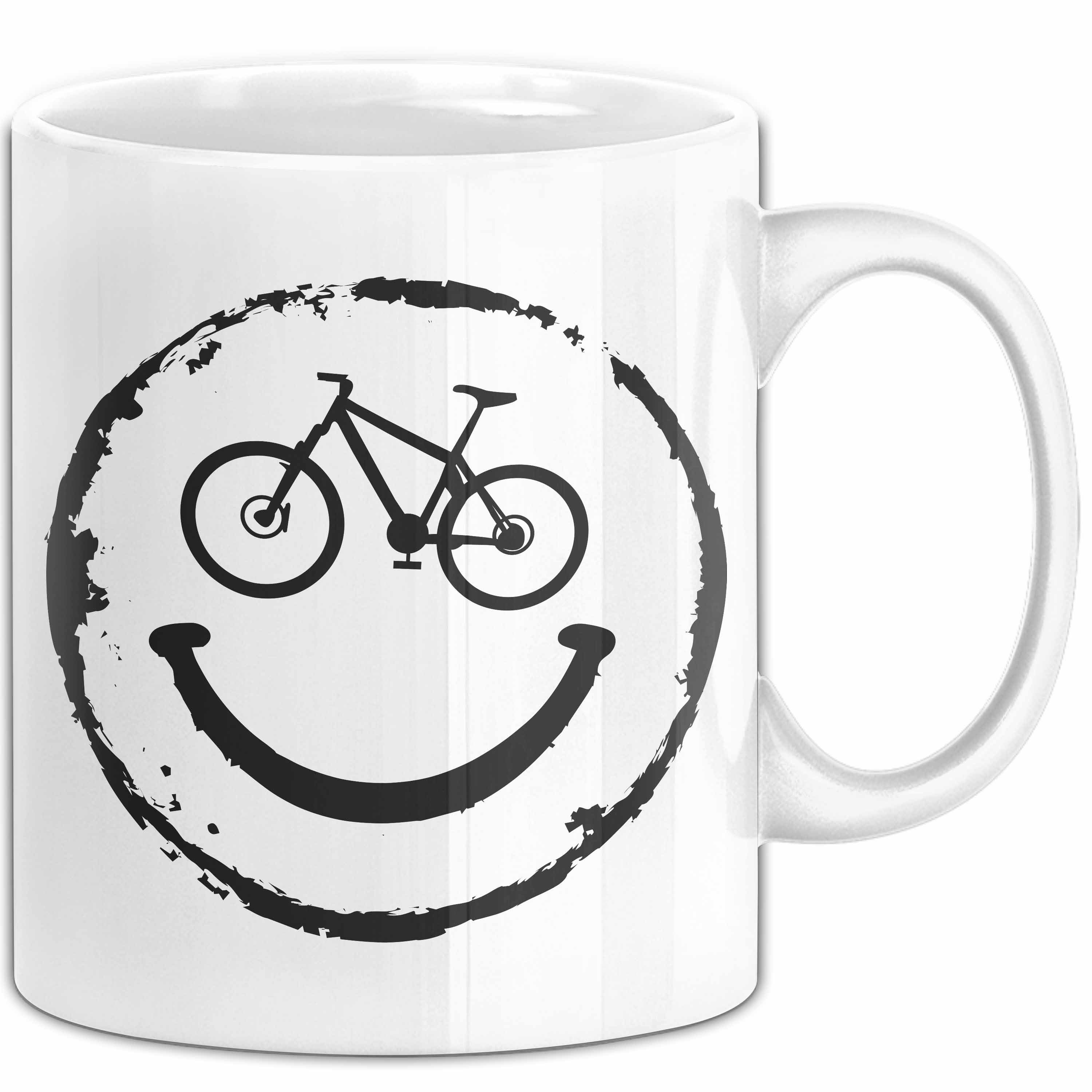 Tasse Bike Tasse Fahrrad Rad Geschenk Rennrad Lächeln Geschenkidee Kaffee-Be