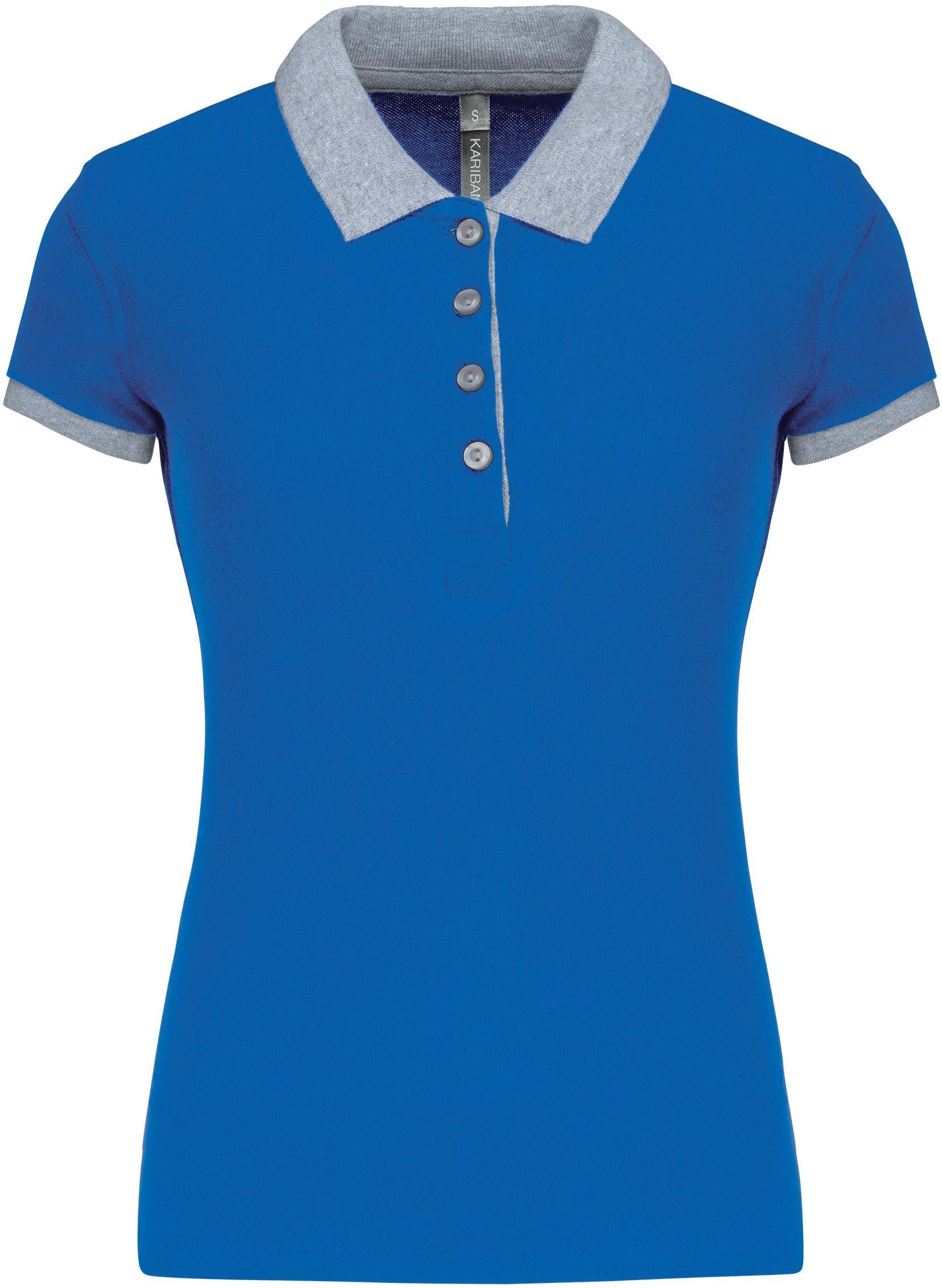 Poloshirt Zweifarbiges Piqué-Polohemd für Damen