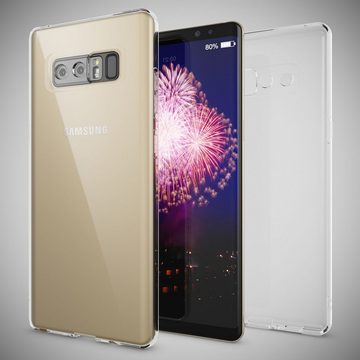 Nalia Smartphone-Hülle Samsung Galaxy Note 8, Klare Silikon Hülle / Extrem Transparent / Durchsichtig / Anti-Gelb