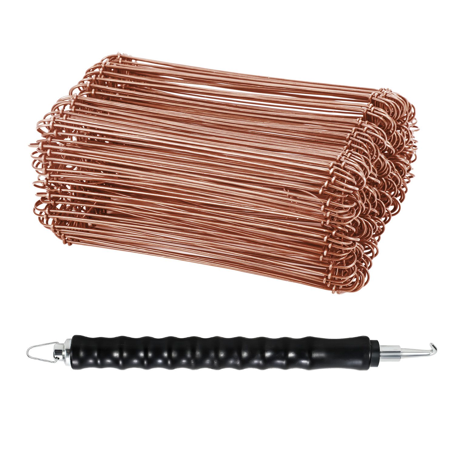 Clanmacy Bindedraht Drillapparat Bindedraht Rödeldraht 1,0 x 140mm (1000St) für Drilldraht