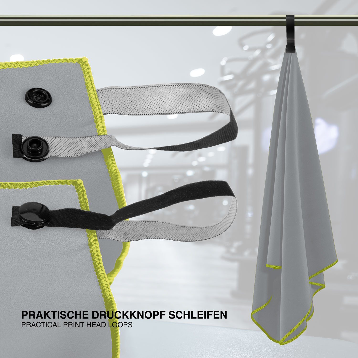 LightDry Sporthandtuch LIGHTDRY Sporthandtuch Mikrofaser, Leicht und Antibakteriell, Mikrofaser, saugfähig, leicht & antibakteriell & schnell trocknend