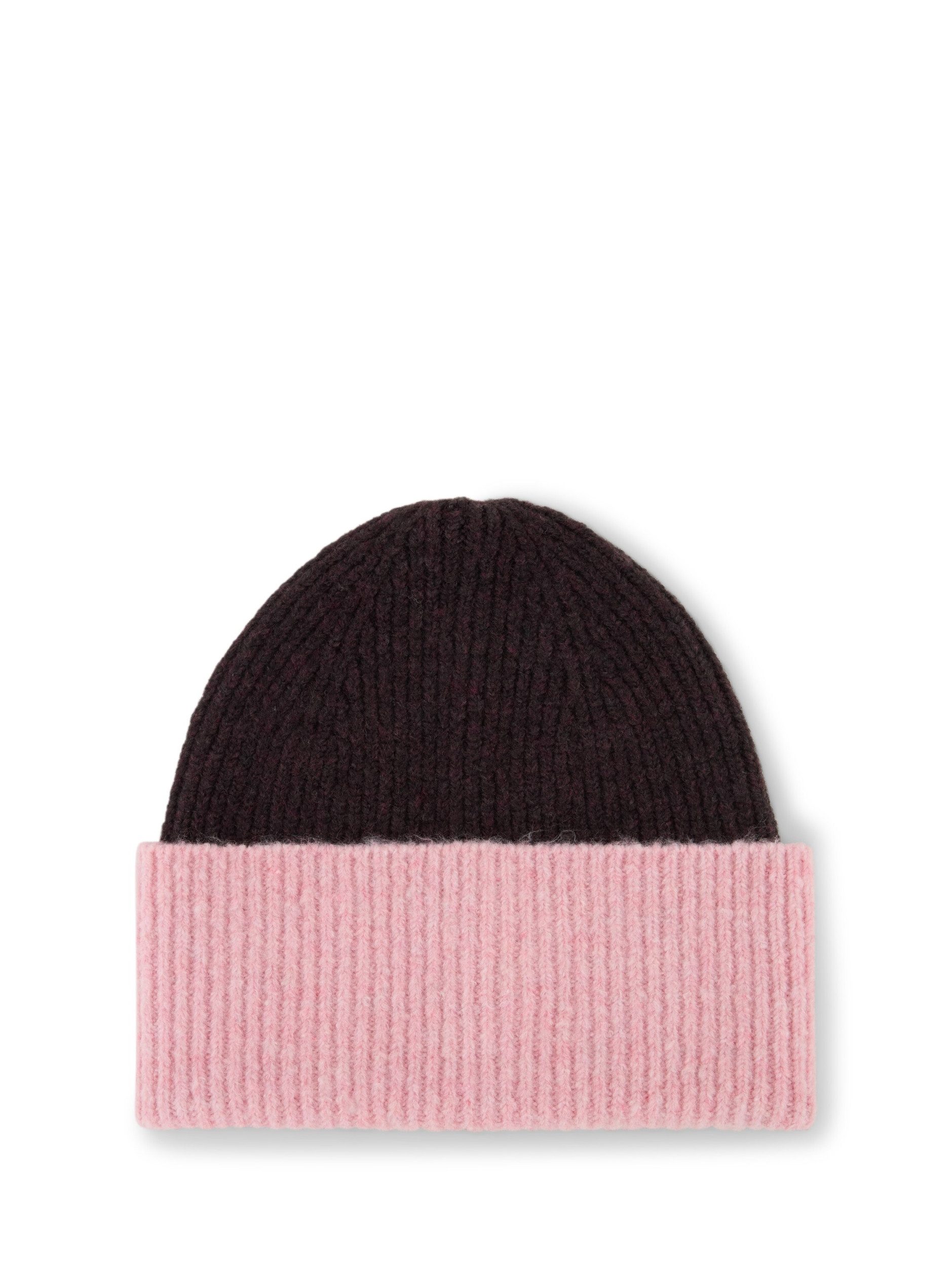 TOM TAILOR Denim Schal cosy structured beanie dark plum melange