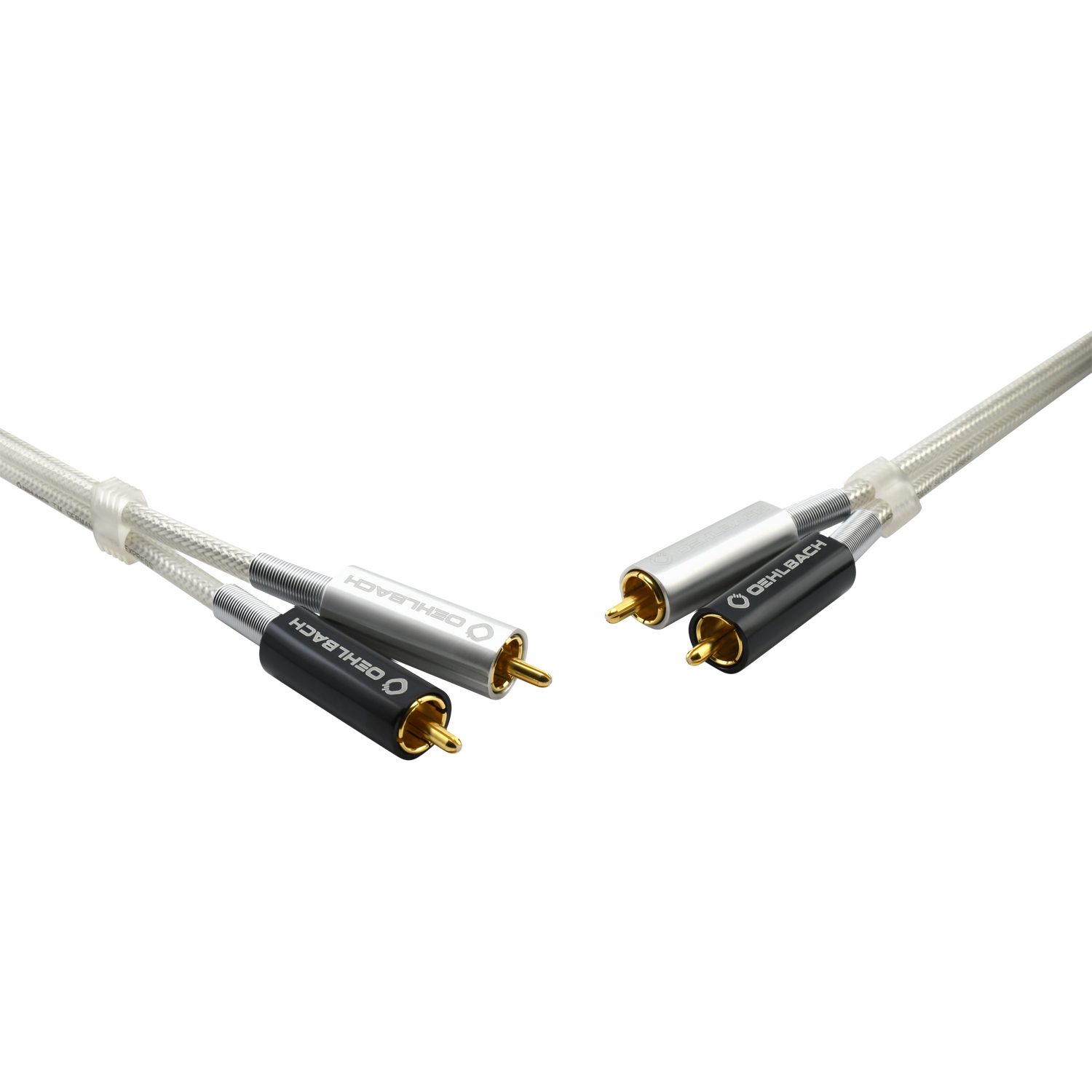 OEHLBACH Silver Express Plus Phono Audio-Cinchkabel inklusive Masseleitung Audio-Kabel, 2 x Cinch mit Masse, 2 x Cinch mit Masse (200 cm), Flexibel, Hochwertiges Kupfer
