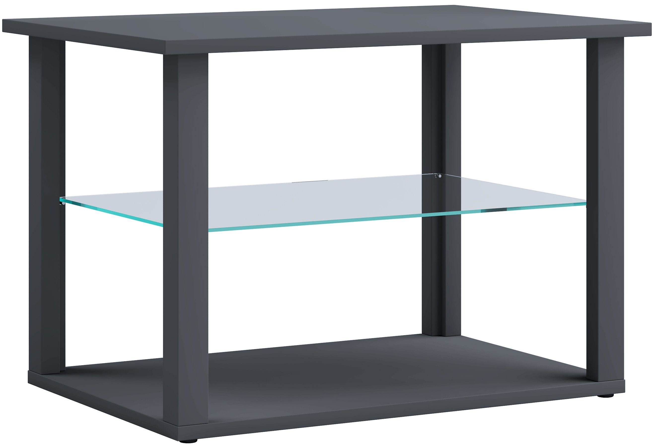 VCM Couchtisch Holz Sofatisch Couchtisch Glas Tisch Wanilo M, Pflegeleicht