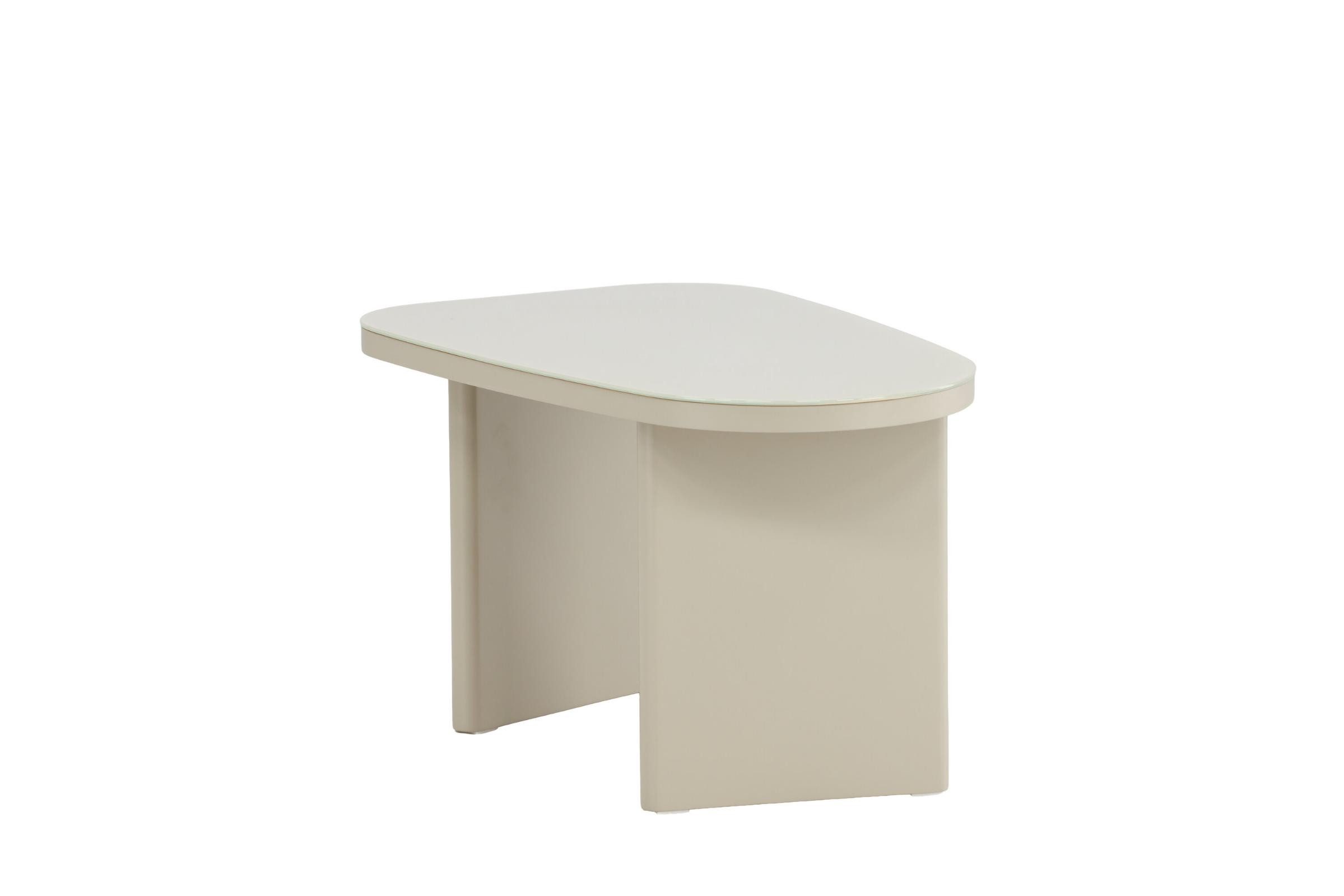 Venture Home Couchtisch Grönvik Beistelltisch weiß Nachttisch beige. (1-St)