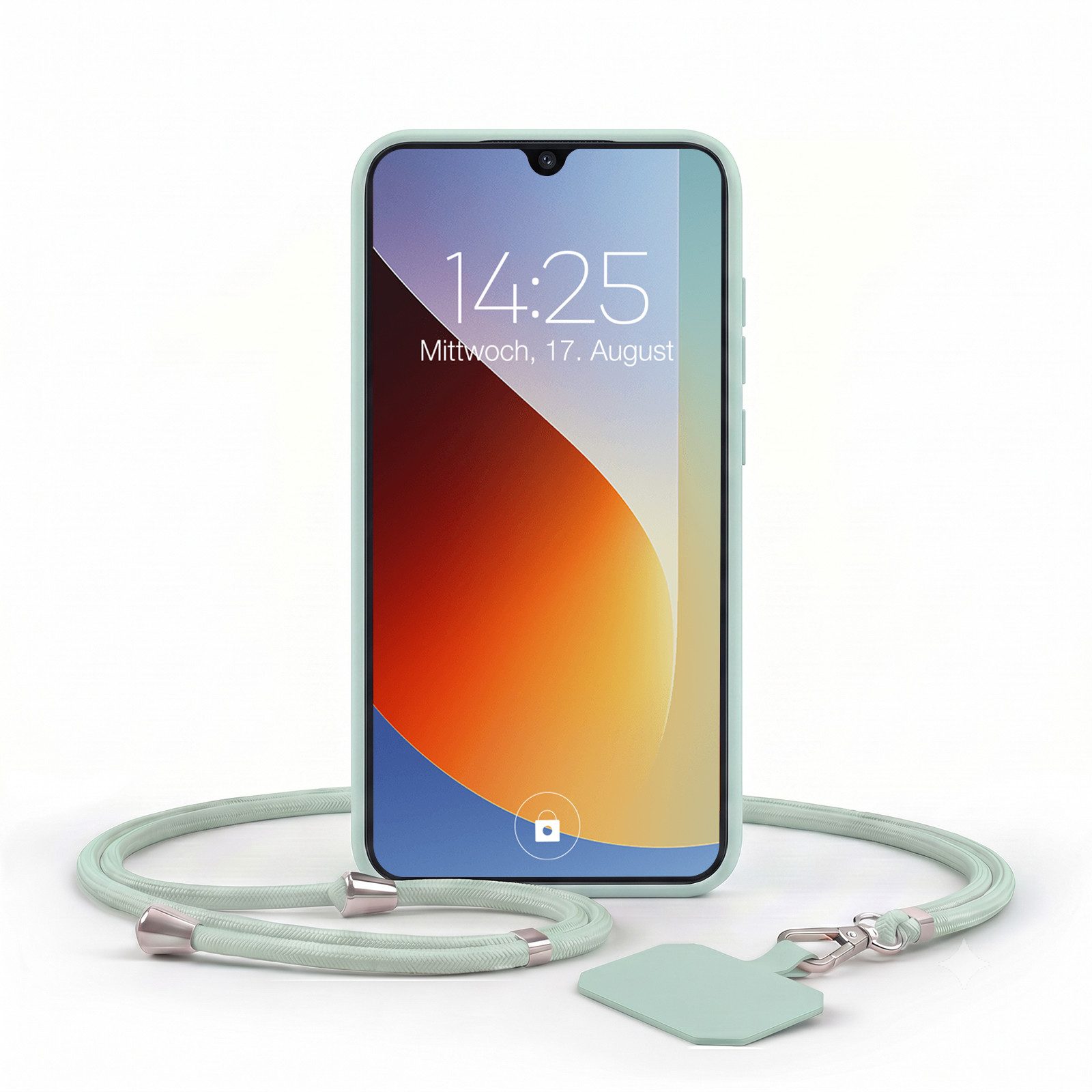 Tec-Expert Handyhülle SoftGrip Cover Hülle mit Trageband für Xiaomi Redmi A7 Pro 6.9 Zoll, 6.9, Handy Case Kameraschutz mit Handykette Handyband Umhängeband Lanyard