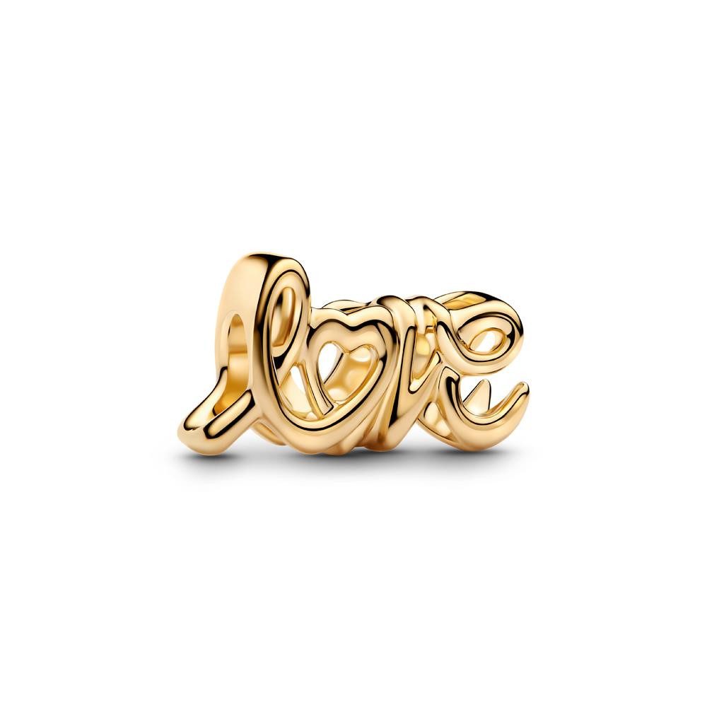 Pandora Charm-Einhänger Slide-Charm Love, vergoldet von PANDORA Moments