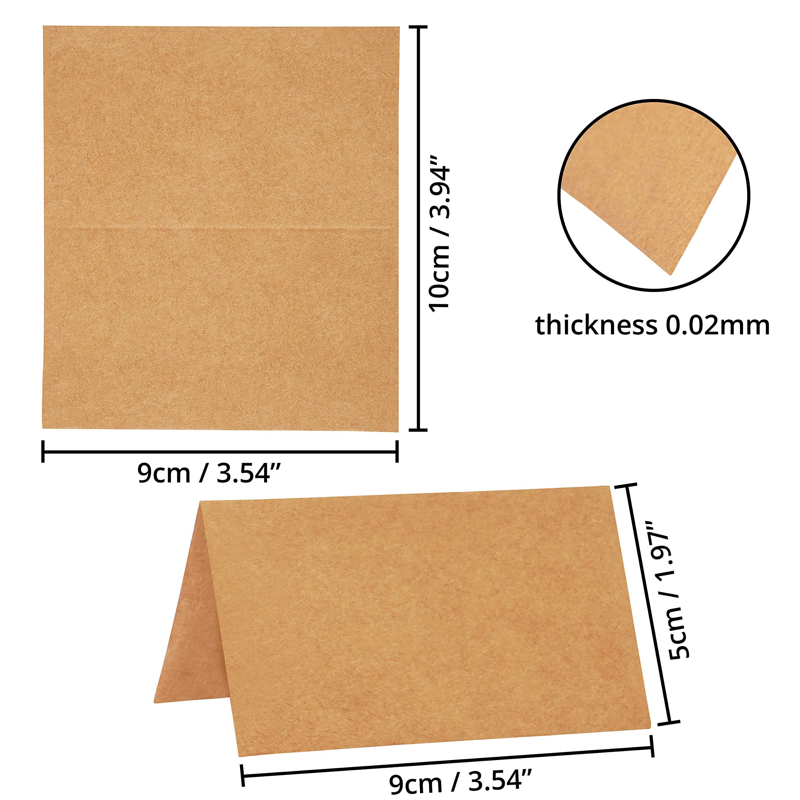 Thumbnail - Belle Vous Kantholz 200er Pack Rustikale Braune Platzkarten - 9 x 10cm, (200-tlg)