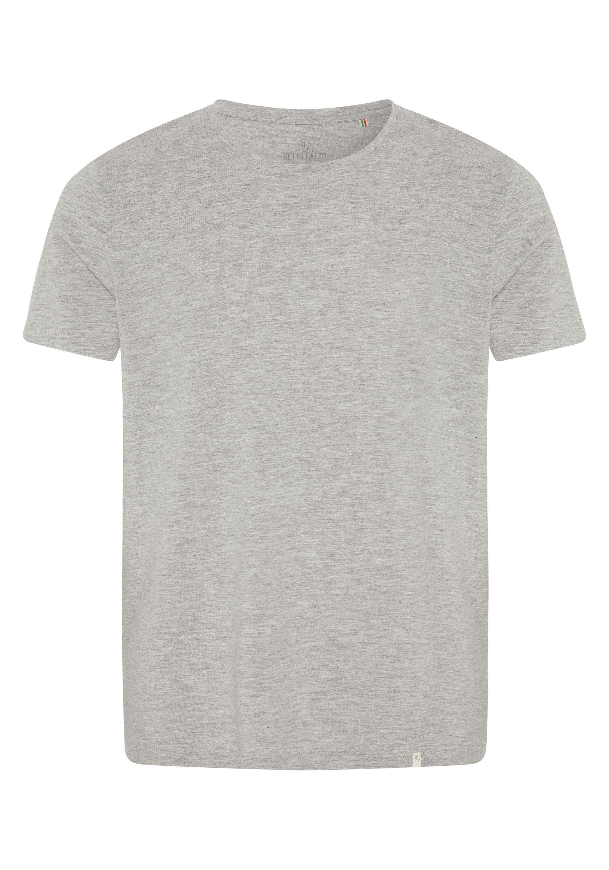 Detto Fatto T-Shirt mit Rundhalsausschnitt 72 Light Grey