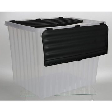 Jelenia Plast Aufbewahrungsbox Wellenbox m.Klappdeck.88L ca.60x45xH45cm transparent
