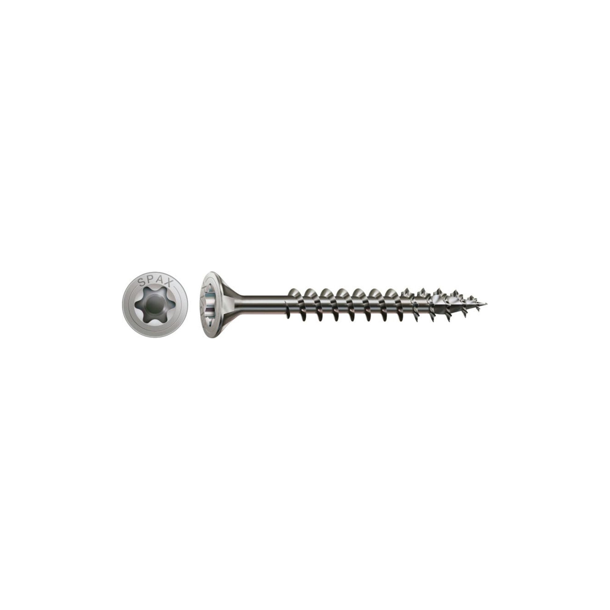 SPAX Holzbauschraube Spax Edelstahl 4,5 x 70 mm Senkkopf T-STAR plus Vollgewinde 4CUT Edels