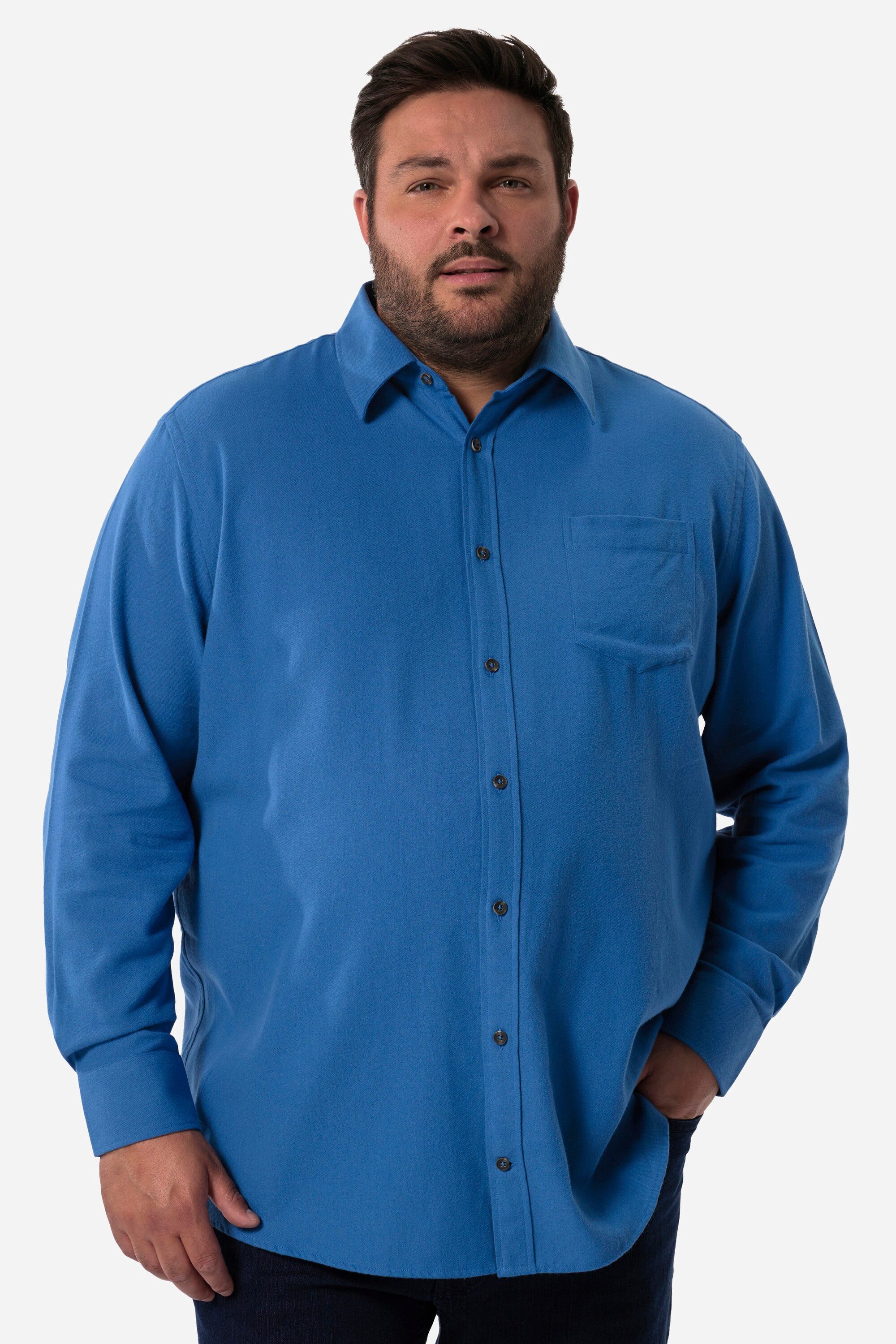 Kurzarmhemd Men+ Flanellhemd Langarm Kentkragen Comfort Fit