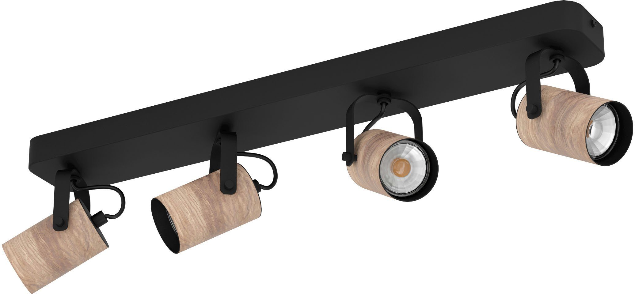 EGLO Deckenspot CAYUCA, Leuchtmittel wechselbar, ohne Leuchtmittel, Deckenspot in schwarz aus Stahl - inkl. GU10 - 3W