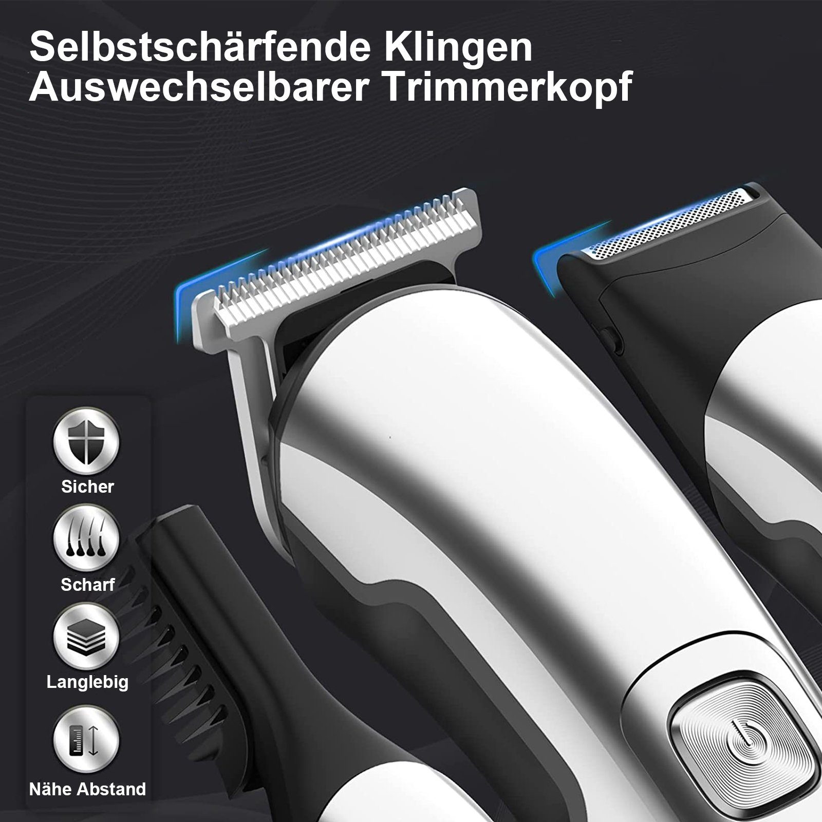 1 Set, Haarschneider Körperhaartrimmer Aoucheni Gesicht, Herren, Haarschneider Körper, Schnurrbart, Barttrimmer 6 für Haarschneidemaschine Rasierer, Nasenhaare, Nasenhaartrimmer in Elektrischer Profi