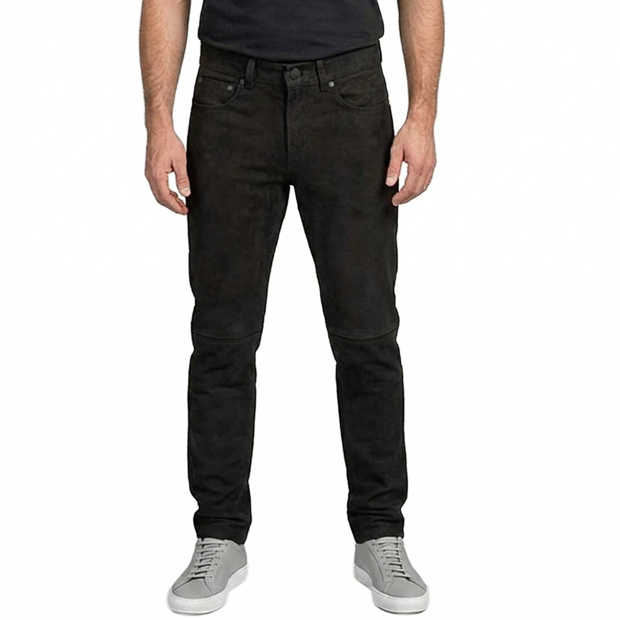 Maddox Lederhose Björn MADDOX - Herren Lederhose Kuhleder Nubukleder schwarz
