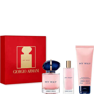 Giorgio Armani Duft-Set Giorgio Armani My Way SET, 3-tlg., Set mit 50 ml Eau de Parfum + 15 ml Eau de Parfum +75 ml Body Lotion