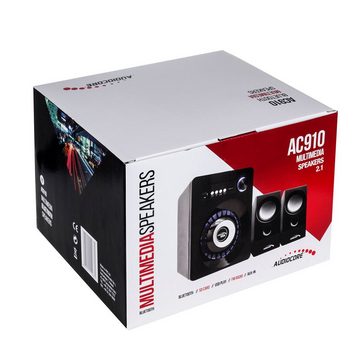 Audiocore AC910 2.1 Lautsprechersystem (Bluetooth, 55 W, AUX, USB, SD, UKW-Radio, inkl. Fernbedienung)