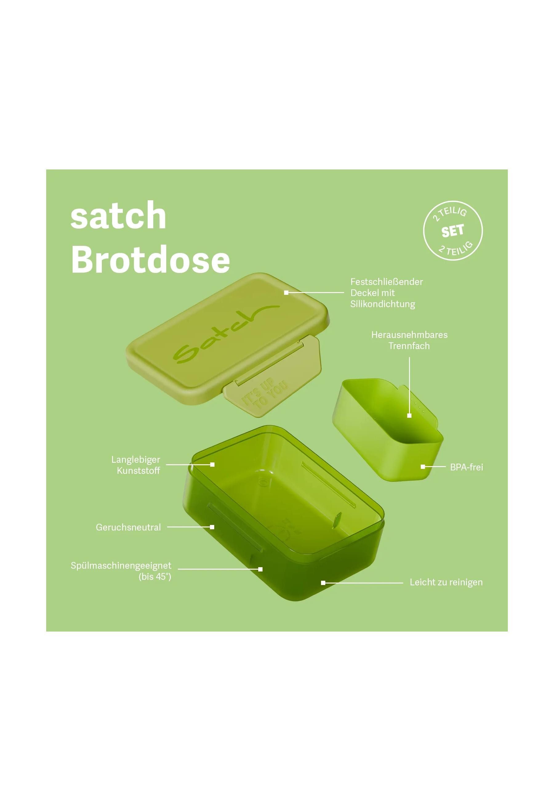 Satch Lunchbox Brotdose ., Kunststoff, (Brotdose, 1-tlg., 1x Brotdose), spülmaschinengeeignet