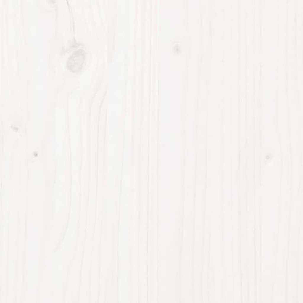 60x30x35 cm vidaXL Wandschrank Weiß Kiefer Nachtkonsole Regal Nachttisch Massivholz