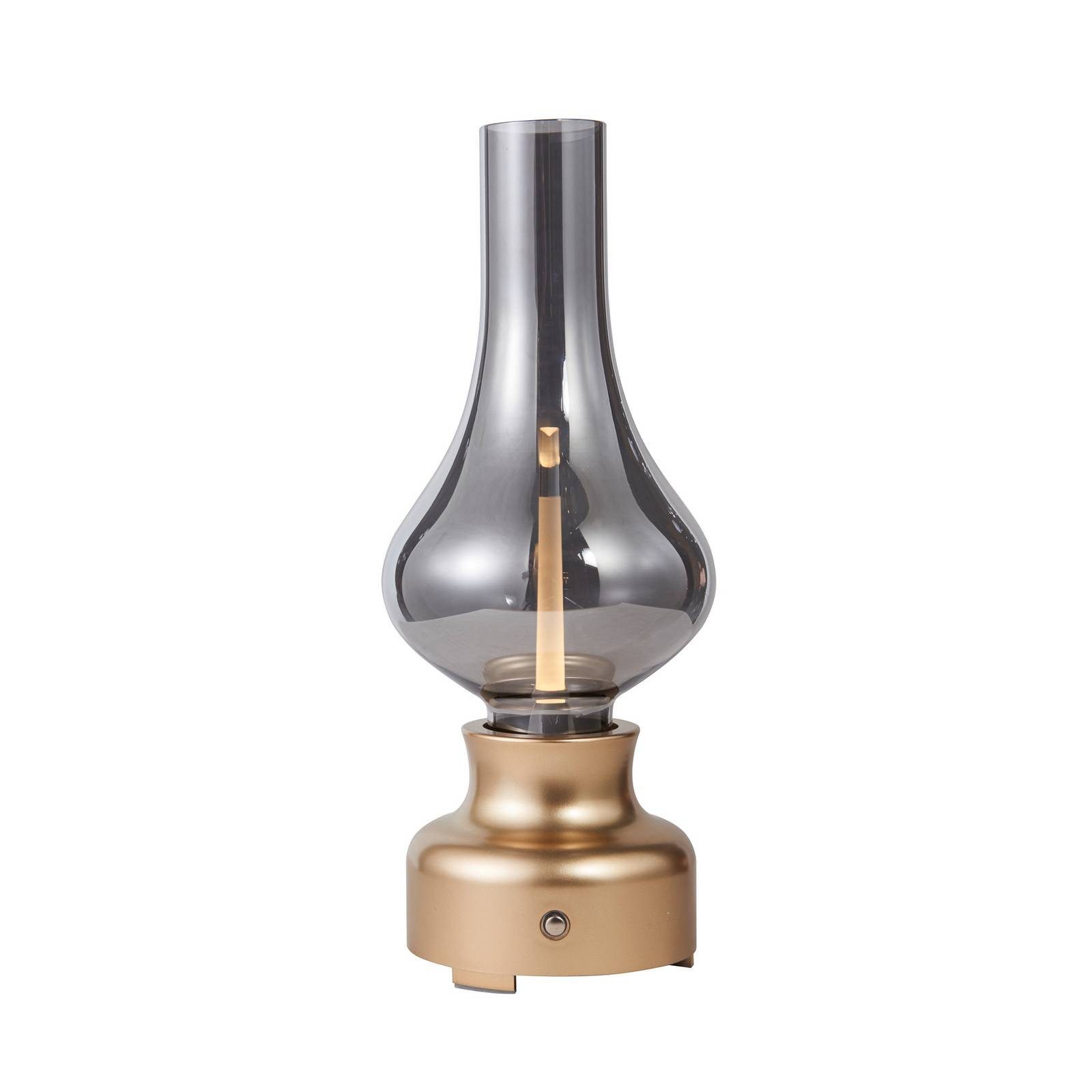 Lindby Tischleuchte Maxentius, LED, Glas Alu warmweiß IP20, 1 x 1 W LED, warmweiß