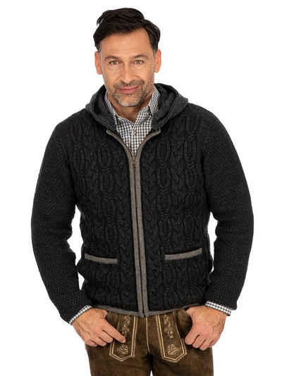 Maddox Trachtenjacke Strickjacke HOCHSTAUFEN anthrazit