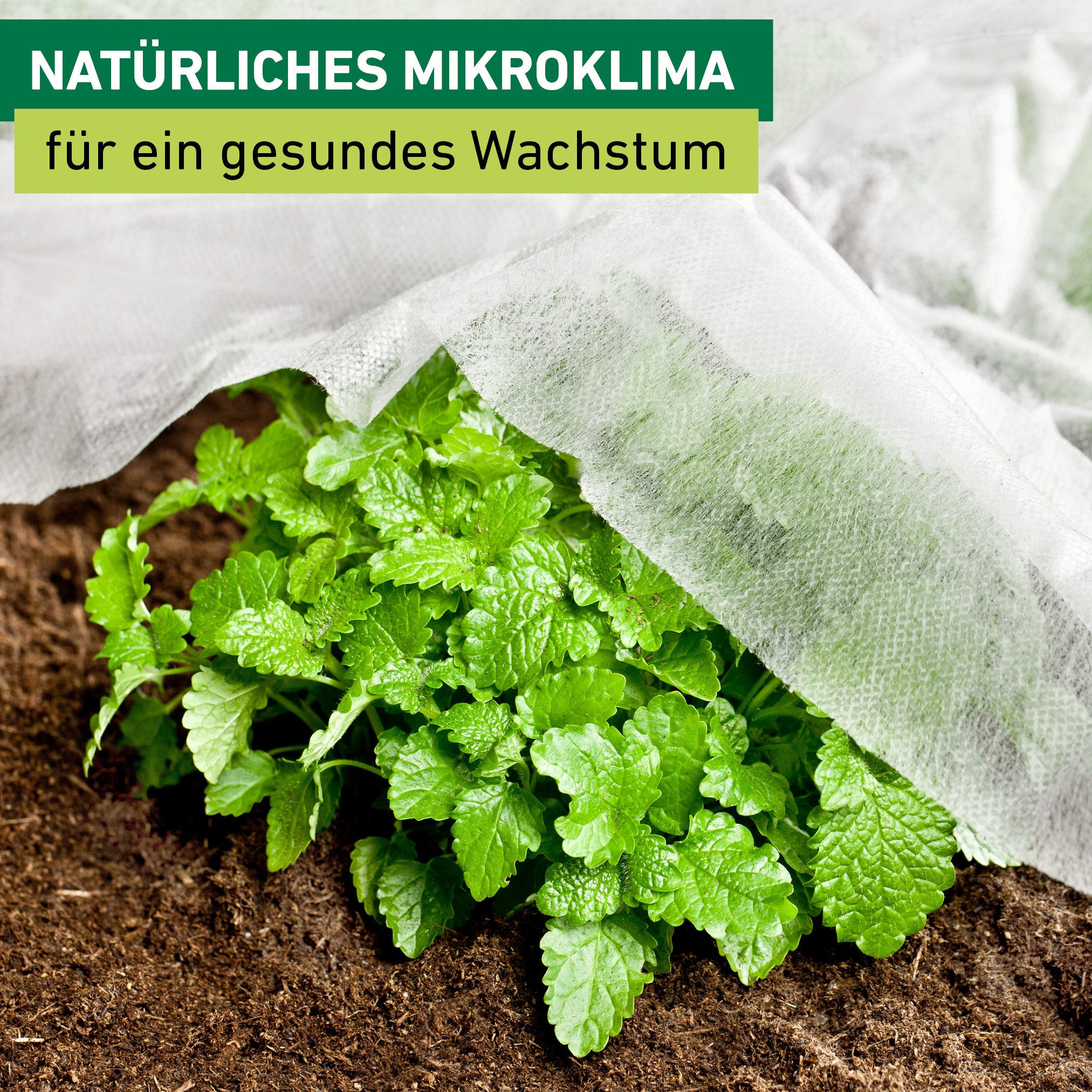 Windhager Gartenvlies Basic für gesundes Wachstum, (1-St), Abdeckvlies 10 x 1,5 m 17 g/m², Gartenfolie, weiß