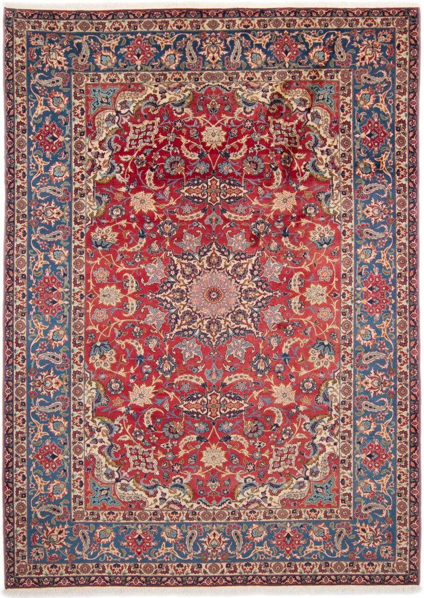 8 / Orientteppich 272x378 Perserteppich, Nain Orientteppich Trading, Handgeknüpfter Isfahan rechteckig, Höhe: mm