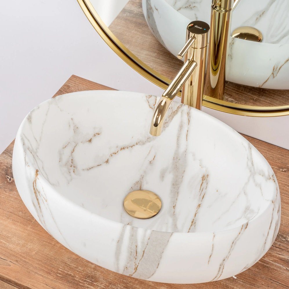 wohnwerk.idee Aufsatzwaschbecken Waschbecken Design Linda Lava günstig online kaufen