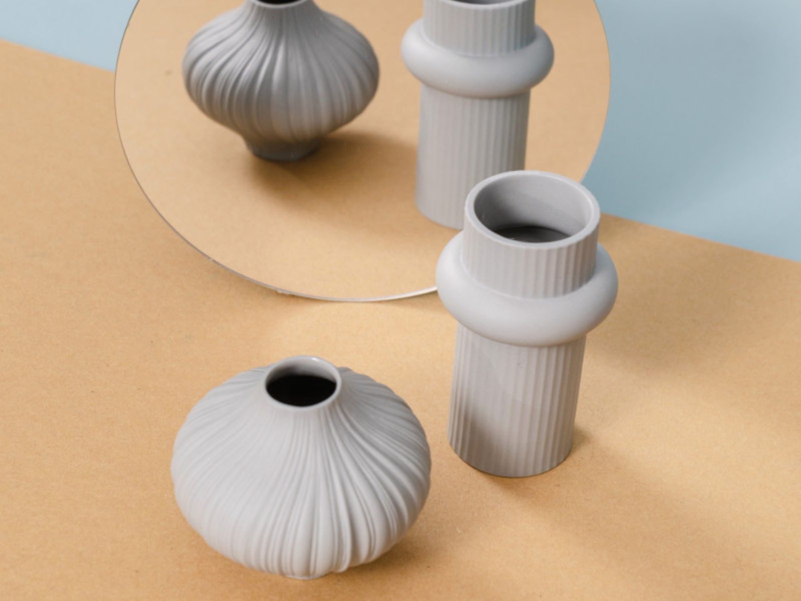 Rosenthal Dekovase Plissee Lava 8cm (Vasen), Vasen