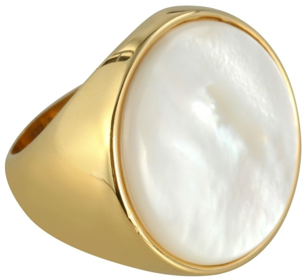 Adelia´s Fingerring Damen Ring aus Edelstahl mit Perlmutt, Ideal als Gesche günstig online kaufen