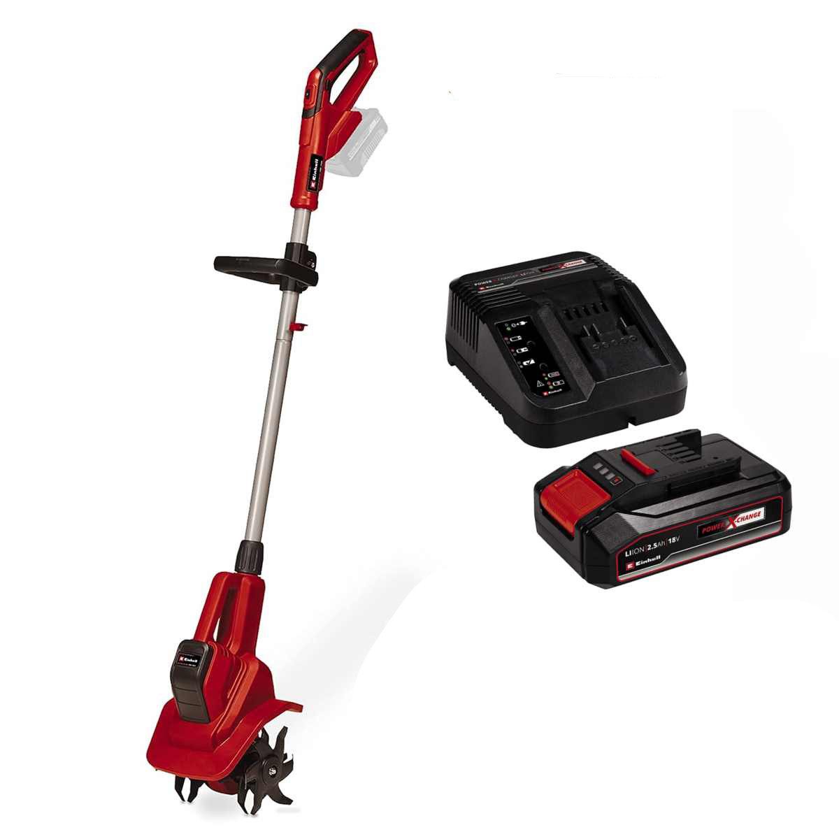 Einhell Akku-Motorhacke Akku-Bodenhacke GE-CR 18/20 Li E- 18V Akku 2.5 Ah / Ladegerät