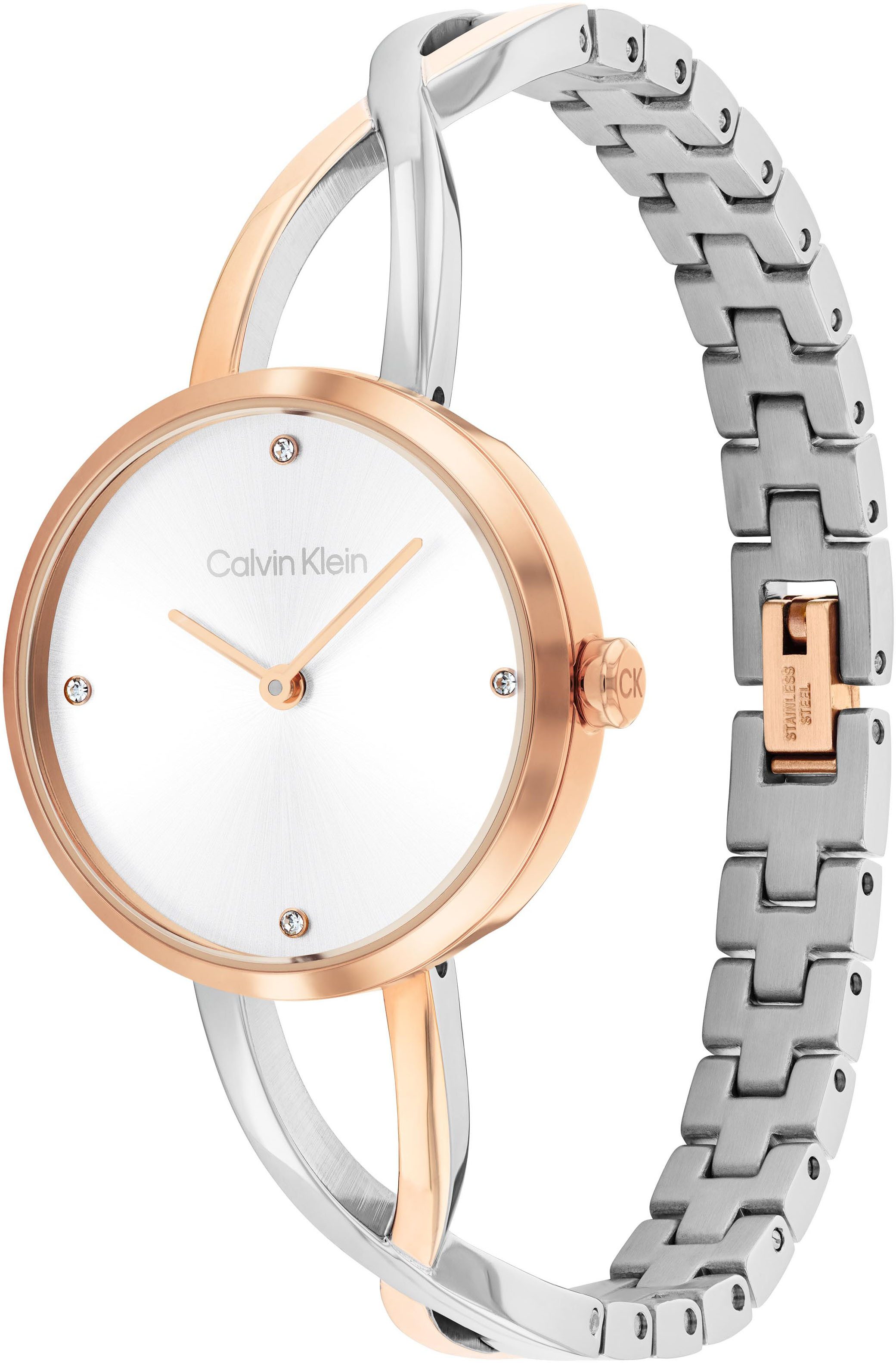 Calvin Klein Quarzuhr Sculpted Embrace 25100060, Armbanduhr, Damenuhr, Edel günstig online kaufen